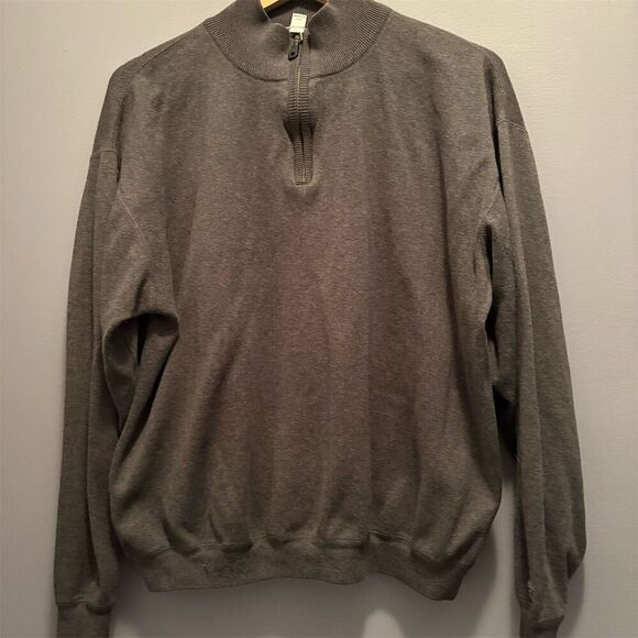 Cutter & Buck Men's L Gray Half Zip Pullover Sweater Casual - Picture 1 of 8